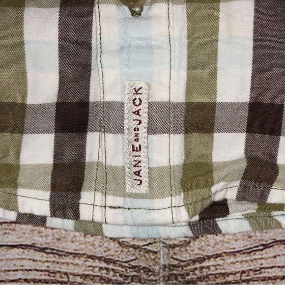 Janie and Jack Cream Plaid Button Up Shirt Size 18-24 Months - Picture 5 of 8